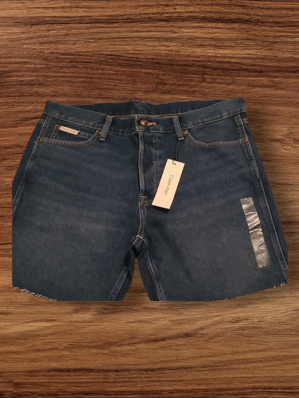 Calvin Klein Dark Blue Denim Shorts W33